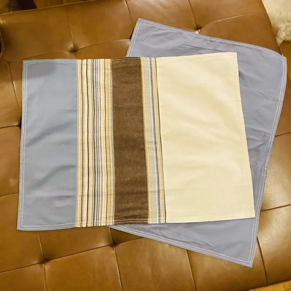 DOCKERS MASCULINE STRIPED PILLOW SHAMS STANDARD PILLOW COVERS
